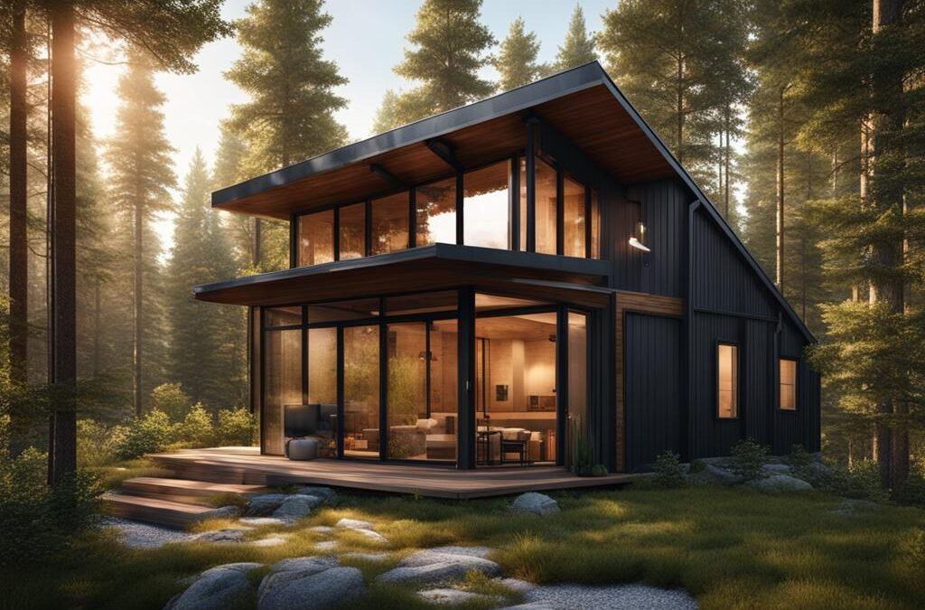 modern off grid cabin